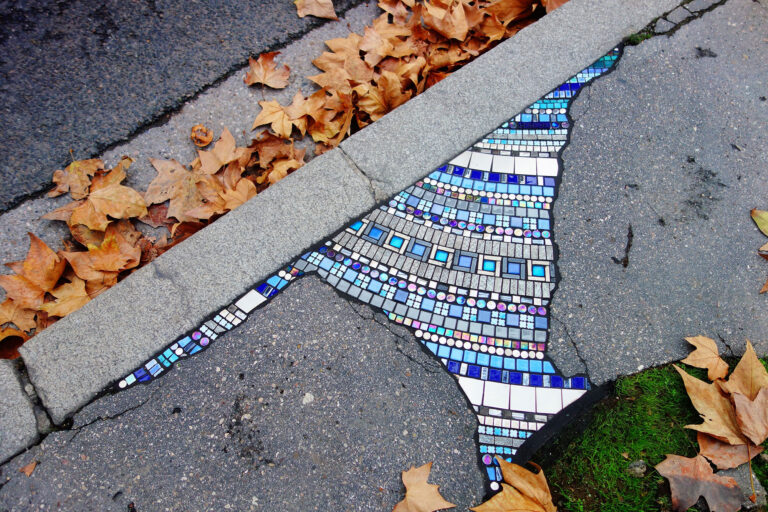 Ceramic Mosaics Mend Cracked Sidewalks, Potholes, and Buildings in Vibrant Interventions by Ememem