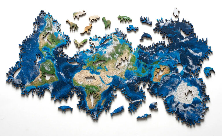 Piece Together the Geography of the Earth and Moon in Infinite Combinations with Nervous System’s Jigsaw Puzzles