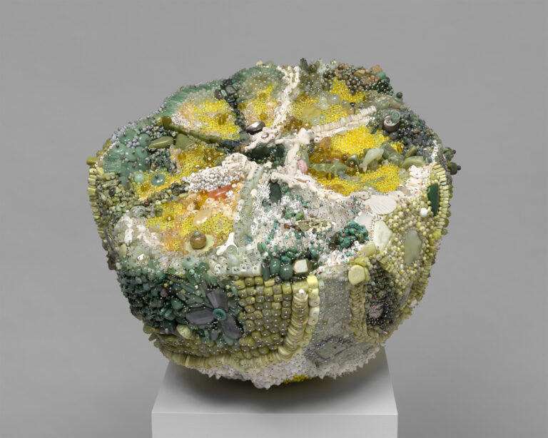 Precious Gemstones Cloak Giant Fruit Sculptures in Gleaming Pockets of Decay