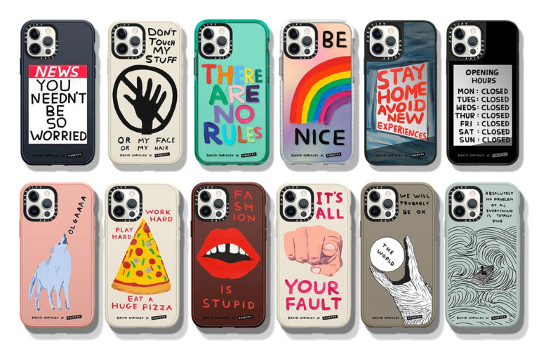 David Shrigley Designs a Collection of Phone Cases and Tech Accessories with His Signature Witty Illustrations