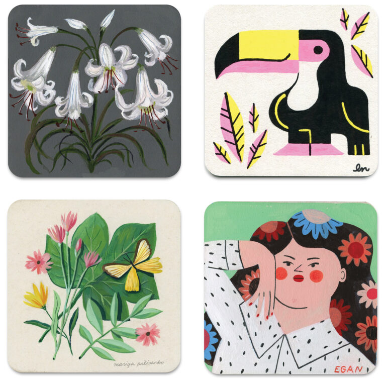 An Annual Exhibition Features Over 1,000 Illustrated Coasters at Nucleus Portland