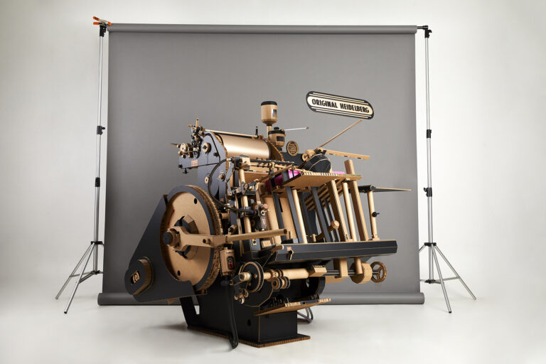 An Elaborate Paper Replica Recreates the Heidelberg Letterpress at Full Scale