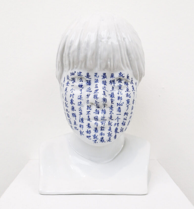 Traditional Chinese Characters and Motifs Cover Ming Lu’s Porcelain Busts and Ducks