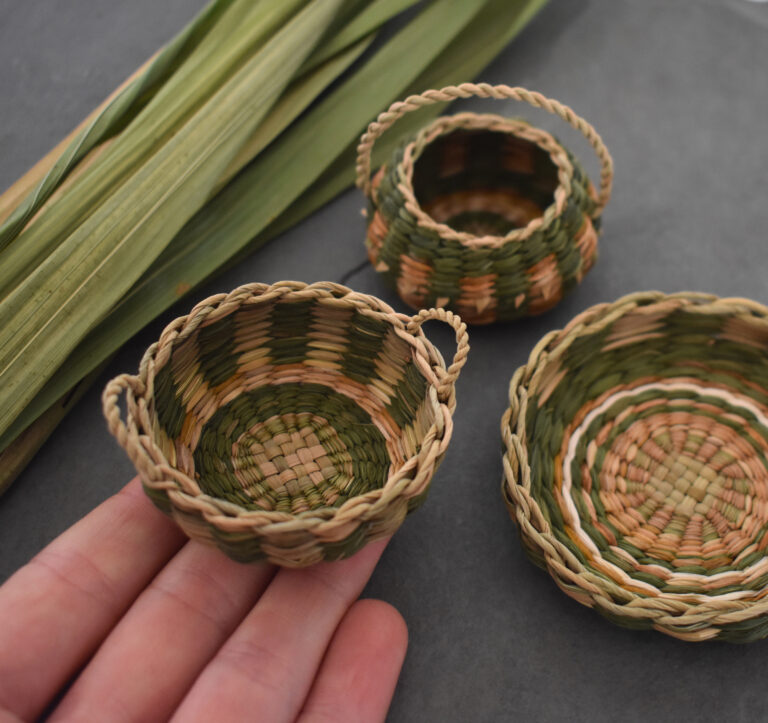 Tightly Woven Baskets Intertwine Invasive Plants and Weeds into Adorable Miniatures