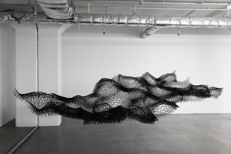 Interlocking Cable Ties Form Undulating Water and Biomorphic Sculptures by Sui Park