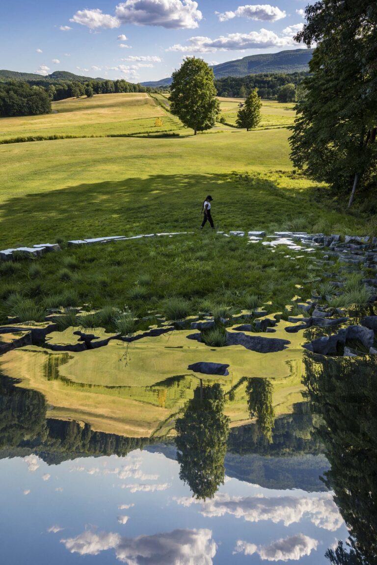 Sarah Sze Implants a Fragmented Installation of Individual Mirrors in a Lush Hudson Valley Landscape