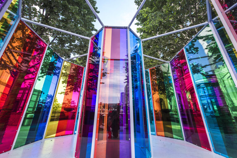 Immersive Installations by Liz West Convert Spaces into Glowing Arenas of Prismatic Light