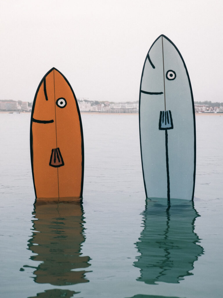 Marine Characters Smile in a Playfully Illustrated Line of Surfboards by Jean Jullien