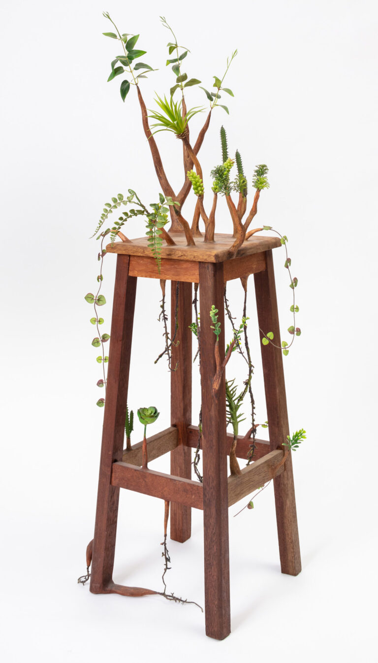 Plants and Knotted Branches Sprout from Camille Kachani’s Impractical Household Objects