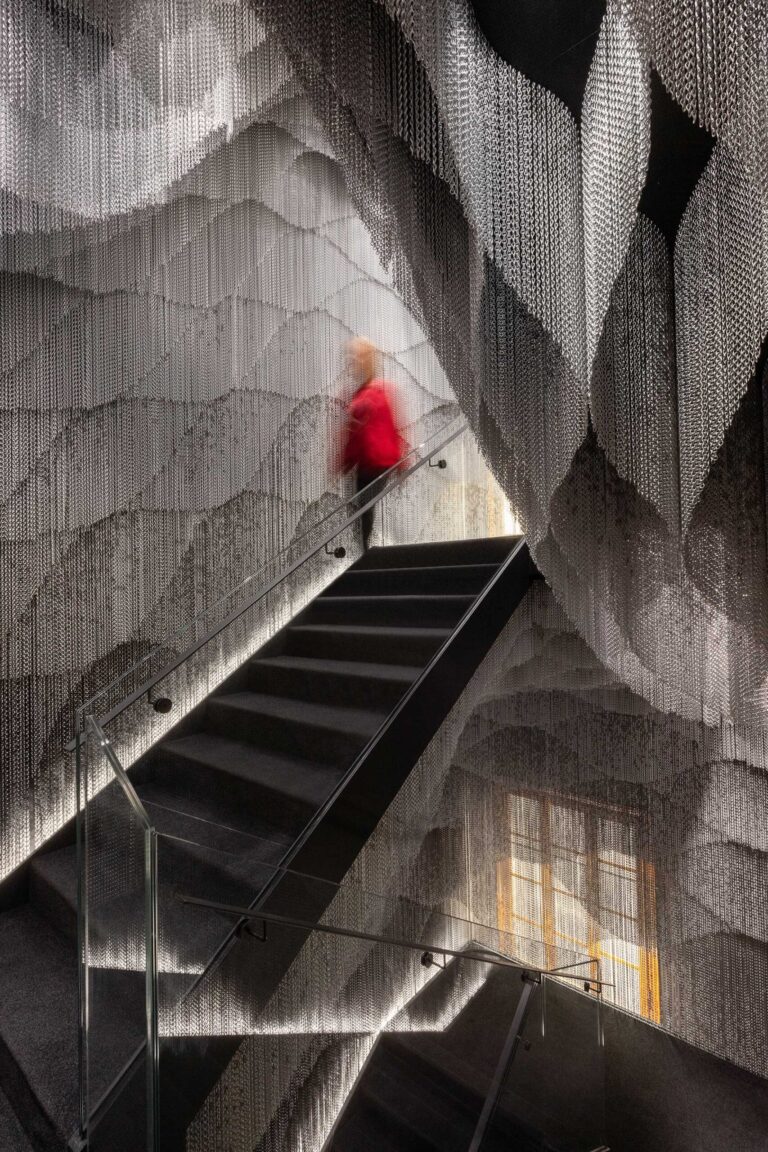 Kengo Kuma Hangs Glimmering Sheets of Metallic Chain Inside Gaudí’s Casa Batlló