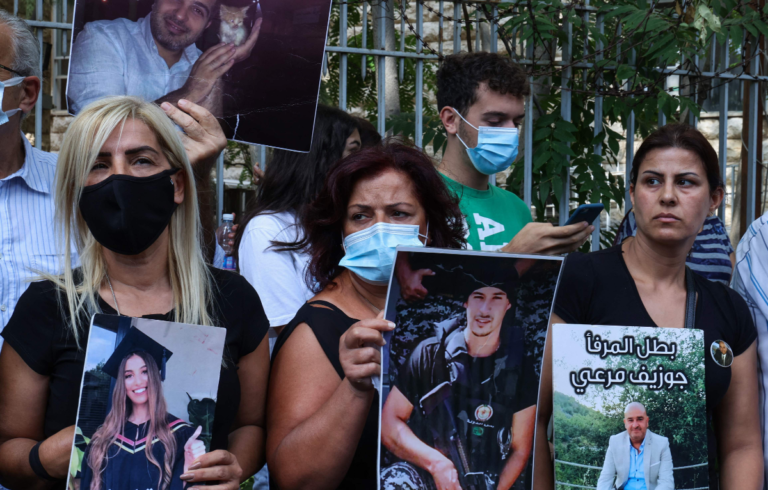 Families of Beirut blast victims protest against suspension of probe