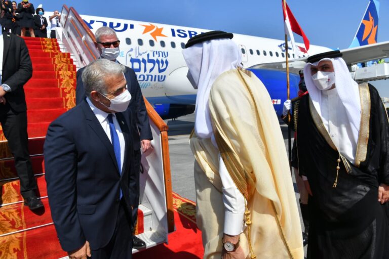 Israel’s chief envoy Yair Lapid in Bahrain for first official visit