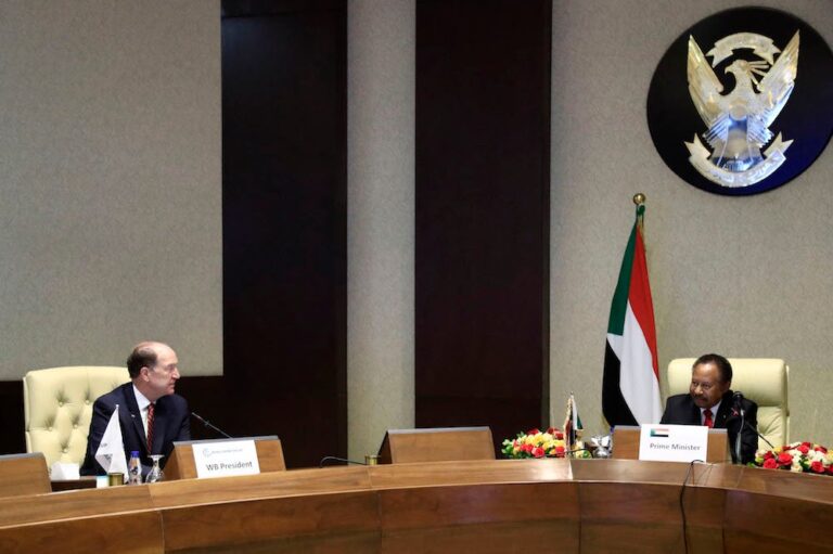 World Bank head sees situation in Sudan improving, urges patience