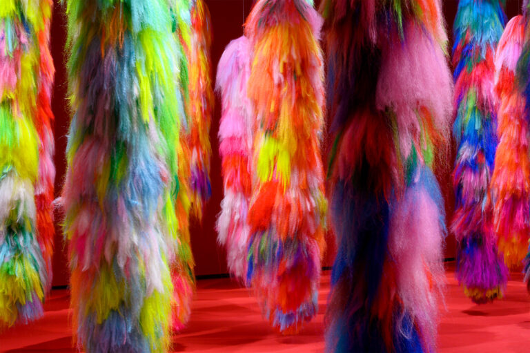 Furry Tendrils and Tufts of Technicolor Hair Erupt Across Shoplifter’s Immersive Installations