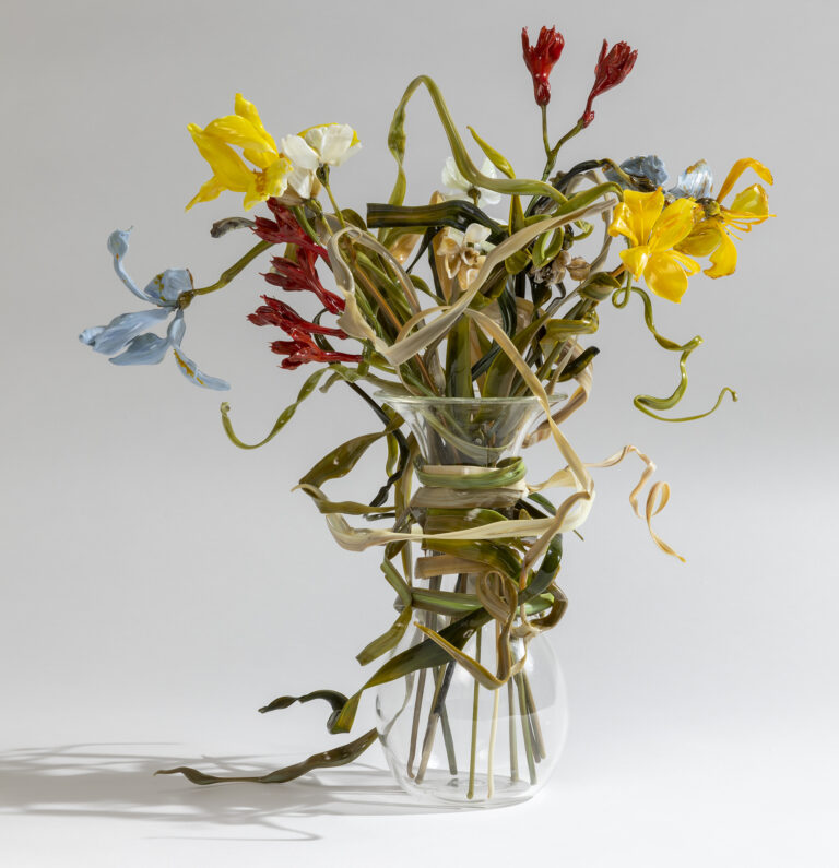 Wilting Flowers Elegantly Sculpted in Glass by Lilla Tabasso Are Suspended in States of Decay