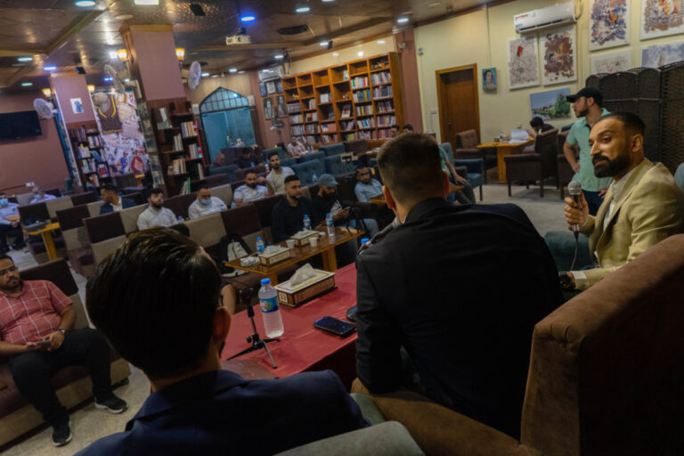 A Mosul book cafe raises political awareness in the run-up to Iraq elections