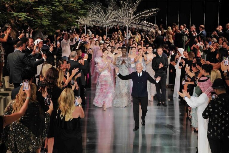 Italian designer Giorgio Armani puts on a flamboyant show in Dubai