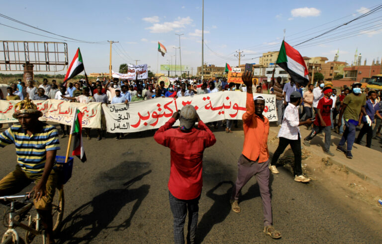 Sudanese anti-coup protesters barricade streets