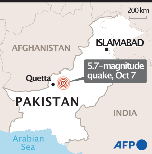 At least 20 killed in earthquake in southern Pakistan