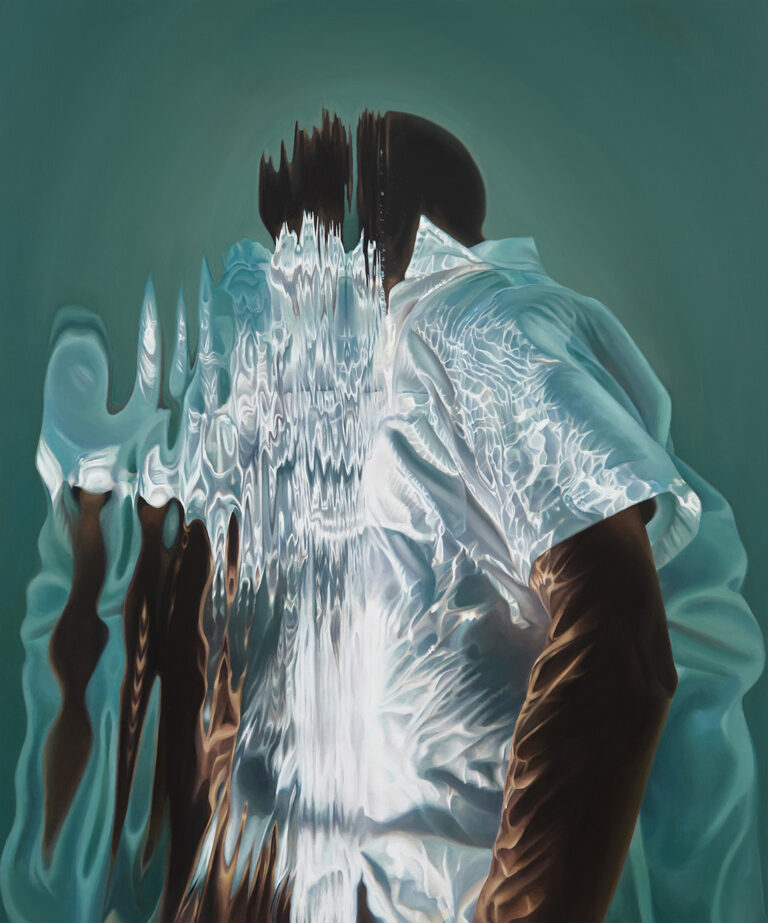 Metaphorical Paintings by Calida Garcia Rawles Obscure Black Subjects with Gleaming Ripples of Water