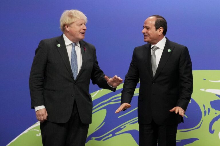 UK’s Johnson and Egypt’s El-Sisi hold bilateral talks on sidelines of COP26