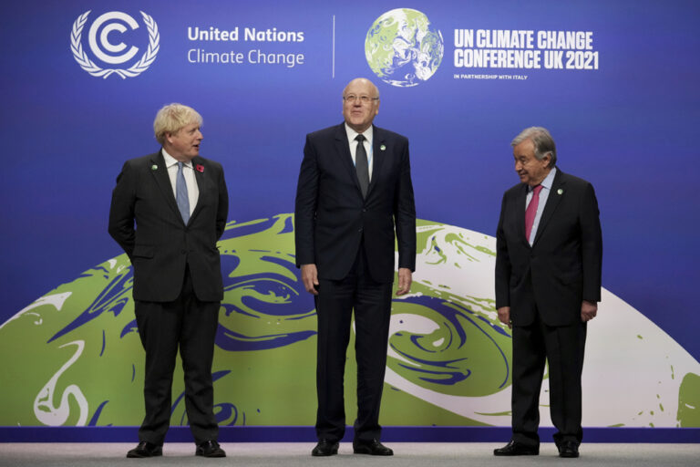Lebanese PM visits Saudi Arabia’s pavilion at COP26 amid Gulf row