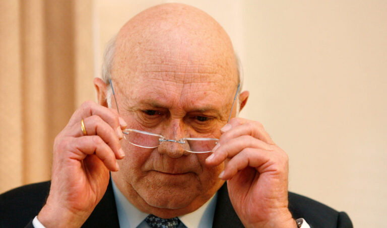 S. Africa’s de Klerk to be cremated on Nov. 21, no state funeral
