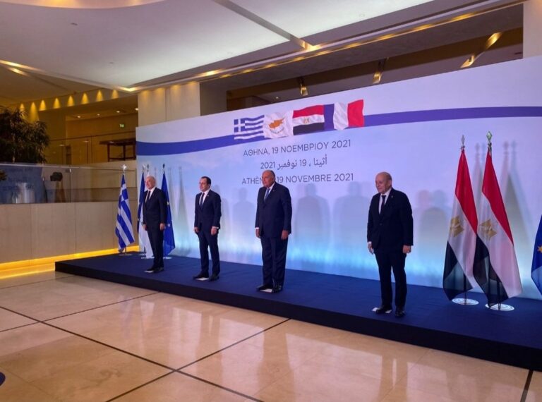 FMs of Egypt, Greece, Cyprus, France meet
