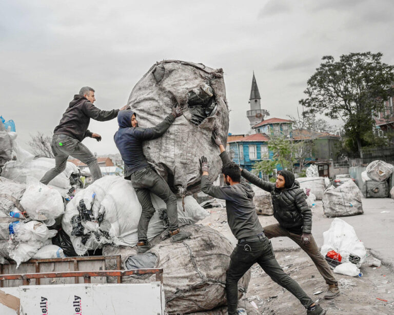 Illegal but essential, migrants recycle Istanbul’s waste