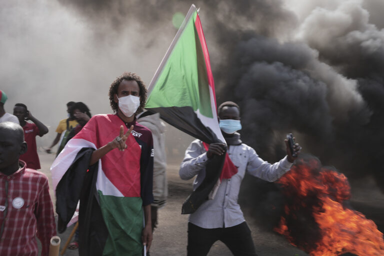 Security forces fire tear gas at post-coup protesters in Sudan’s Khartoum