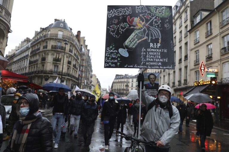 More than 100,000 march in France against Covid vaccine requirements
