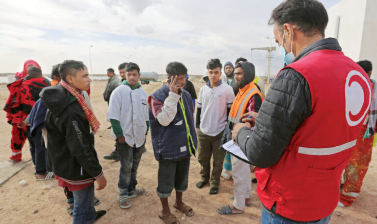 Libyan security forces break up protest sit-in by migrants