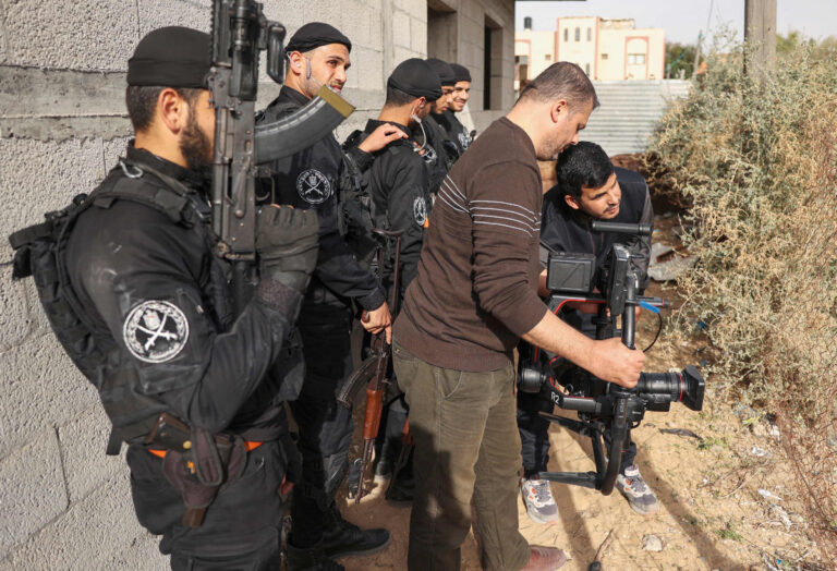 Gaza TV studio produces Hamas response to Israeli hit shows