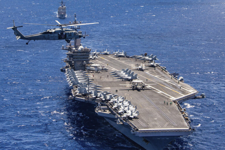 US combat jet crashes in South China Sea exercise, 7 hurt