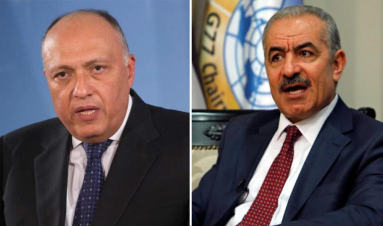 Egyptian FM, Palestinian PM hold talks