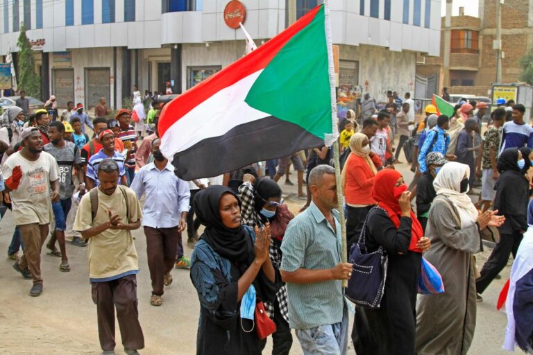 Mothers and fathers protest to support Sudan’s anti-coup youth
