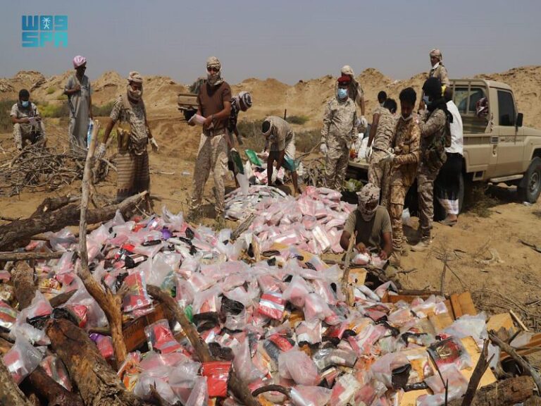 Yemeni authorities destroy large quantities of hashish, pills linked to Houthi gangs in Hajjah