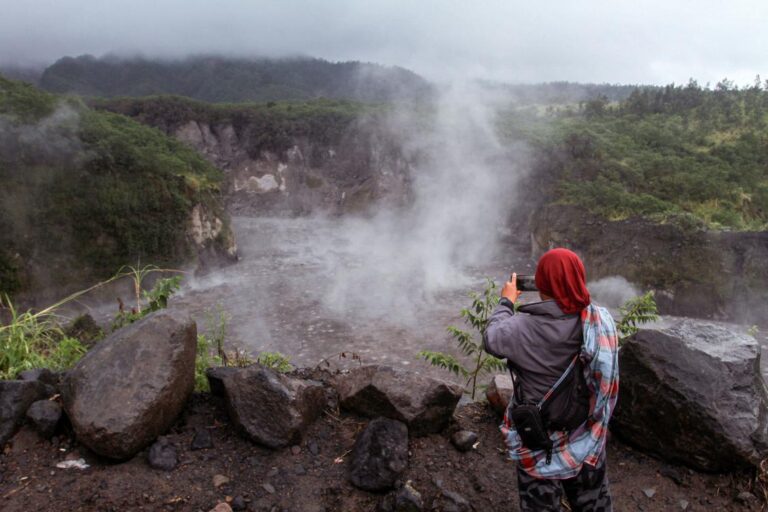 Lava flows as Indonesia’s Mount Merapi continues to erupt
