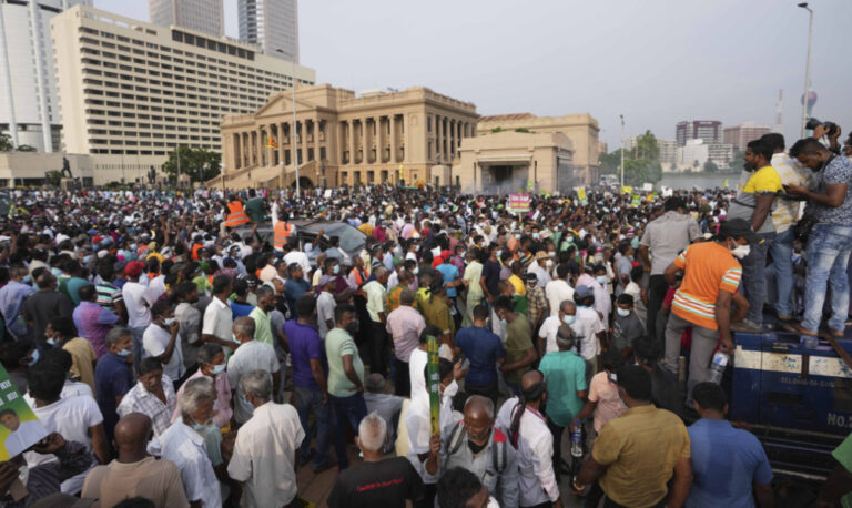 Protesters blame Sri Lanka leader for severe economic crisis