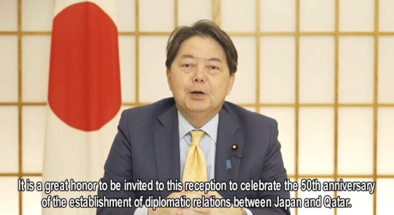 Hayashi congratulates Qatar on 50th anniversary of diplomatic relations