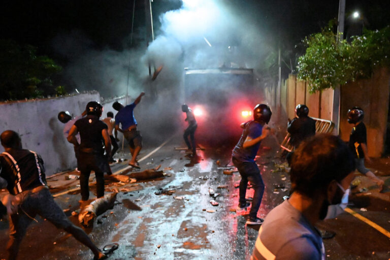 Clashes erupt in Sri Lanka as protesters press president’s resignation over economic crisis
