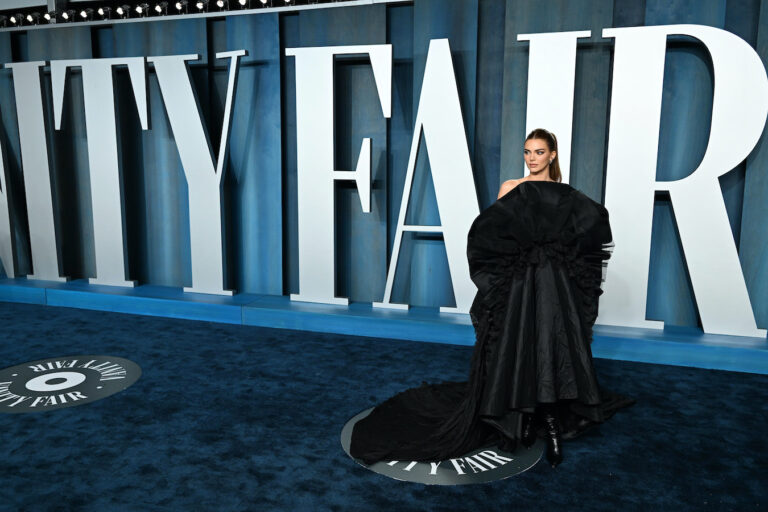 US supermodel Kendall Jenner steps out in Amina Muaddi designs