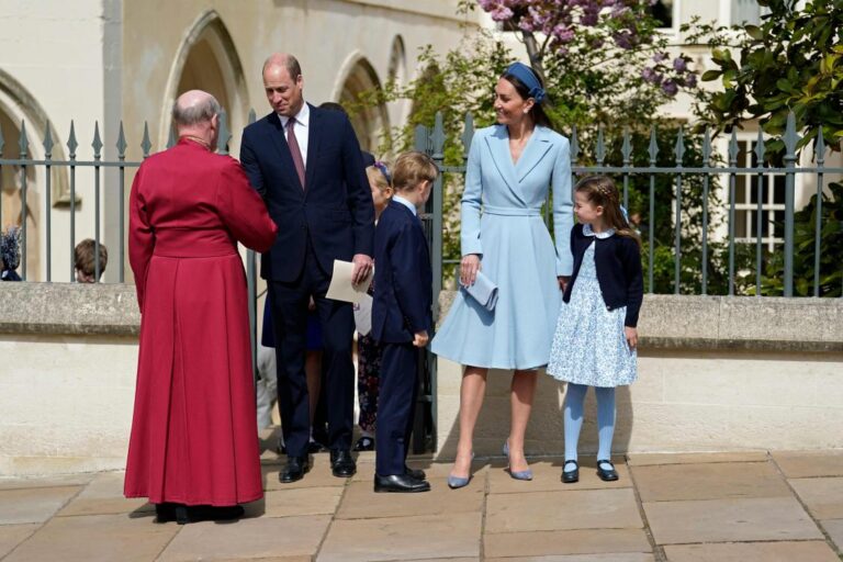 William and Kate lead royals at Easter service; queen absent