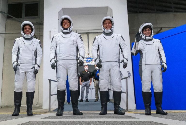 Four-astronaut team departs International Space Station on flight back to Earth