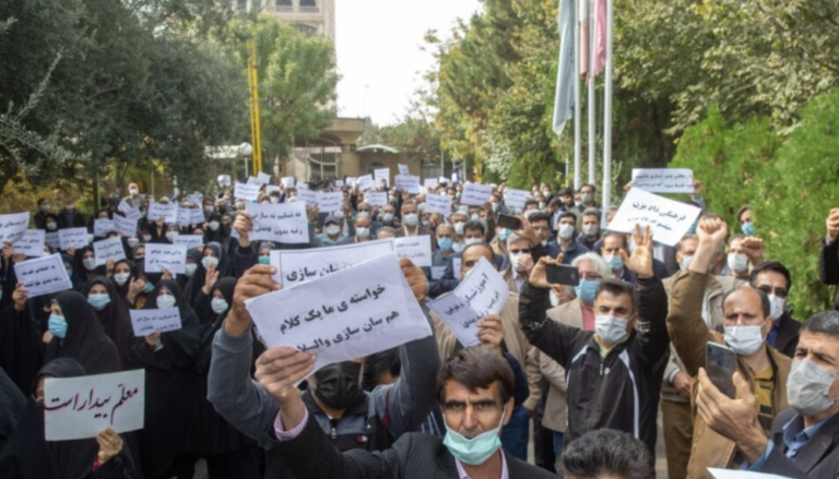 Iranian regime under pressure to release teachers held after wage protests