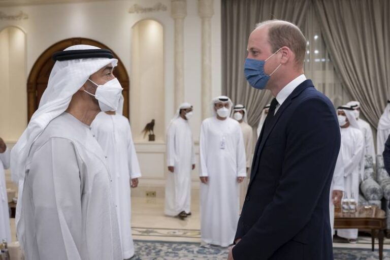 Britain’s Prince William meets with Sheikh Mohammed bin Zayed in Abu Dhabi