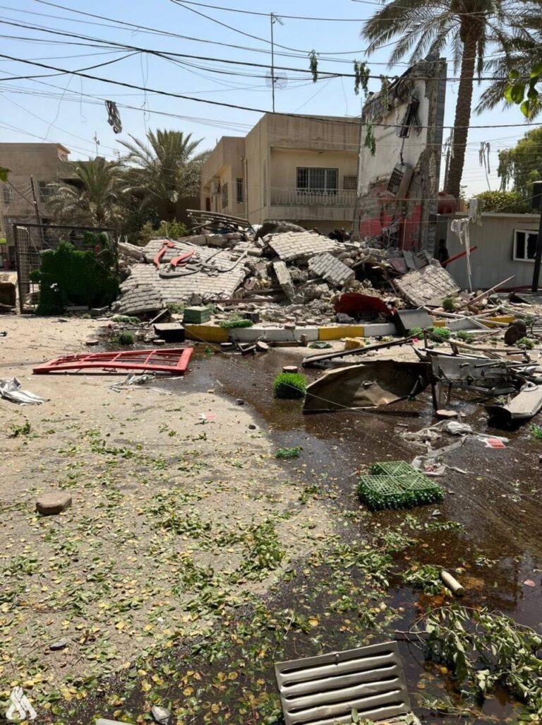 Iraq civil defense begin rescue operation after restaurant collapse in Baghdad