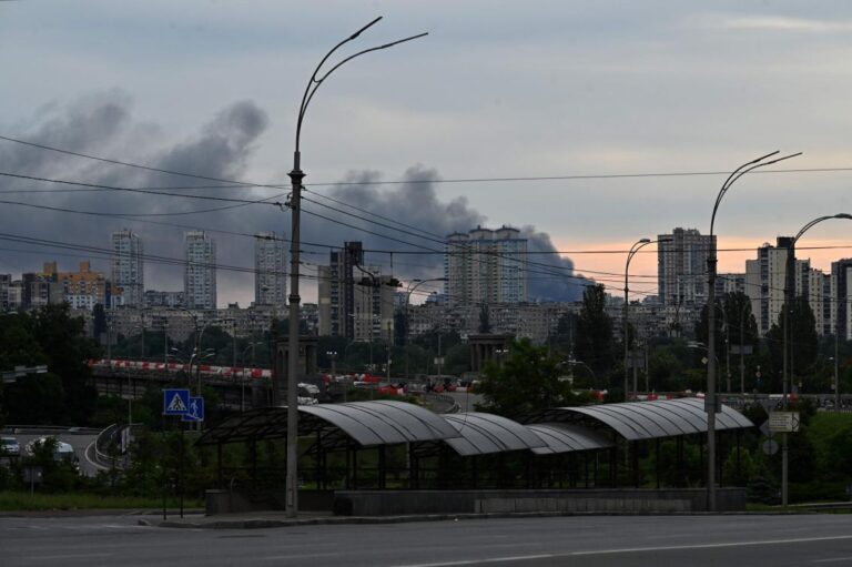 Russia strikes Kyiv for first time in weeks as battle rages in east