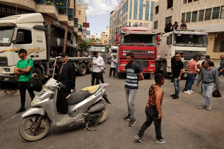 Palestinians protest against soaring prices ahead of strike