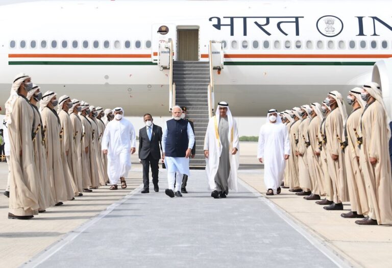 Indian Prime Minister arrives in Abu Dhabi for short visit